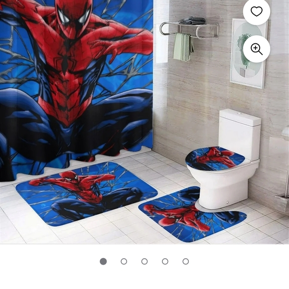 Spiderman Bath Set - Bold Red and Blue - Picture 1 of 3